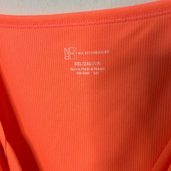 No boundaries Neon Coral Ribbed Tank - Picture 3 of 4